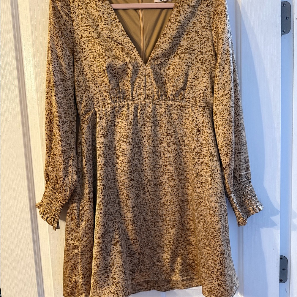 Elegant Gold Women's Dress, size M
